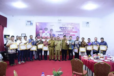 Pj H. Hani Syopiar Rustam, SH Menerima Kunjungan Investor Perusahaan Perkebunan Kabupaten Banyuasin