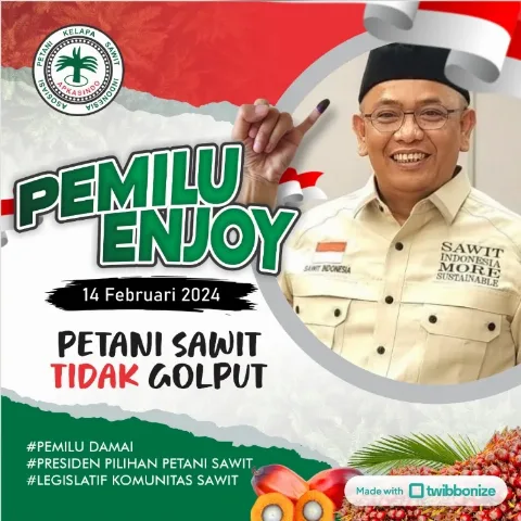 Ketum APKASINDO: Petani Sawit Jangan Golput, Datang ke TPS
