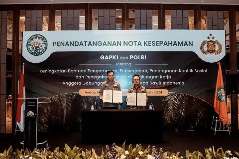Cegah Aksi Penjarahan, Polri Bantu GAPKI Berikan Kepastian Hukum Industri Sawit