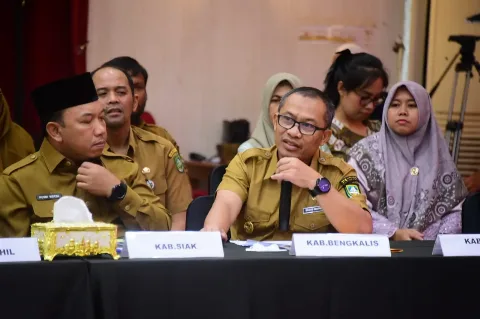 Wakil Bupati Bengkalis Menyampaikan Persoalan Abrasi, DHB Sawit dan Migas
