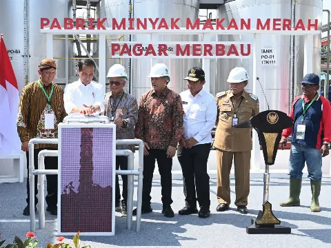 Resmikan Minyak Makan Merah di Sumut, Jokowi Berharap Harga TBS Bisa Stabil