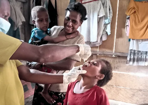 PT Permata Putera Mandiri Melakukan Pencegahan Polio di Kabupaten Sorong Selatan