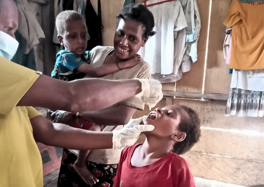 PT Permata Putera Mandiri Melakukan Pencegahan Polio di Kabupaten Sorong Selatan