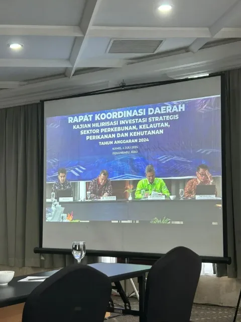 Pemprov Riau Menyambut Baik Kedatangan BKPM Pada Rakorda Hilirisasi Investasi Sawit