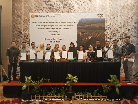 Tim PSR Dinas Pertanian Labura Menghadiri Kegiatan Rekonsiliasi Penyaluran Dana PSR Triwulan II