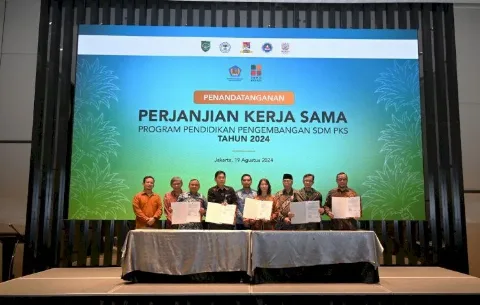 BPDPKS Teken MoU Pendidikan SDM Perkebunan Kelapa Sawit untuk Tahun 2024