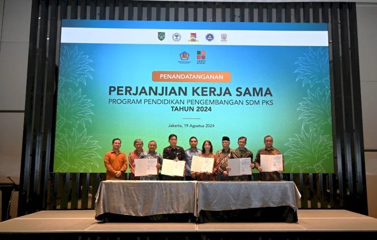 BPDPKS Teken MoU Pendidikan SDM Perkebunan Kelapa Sawit untuk Tahun 2024