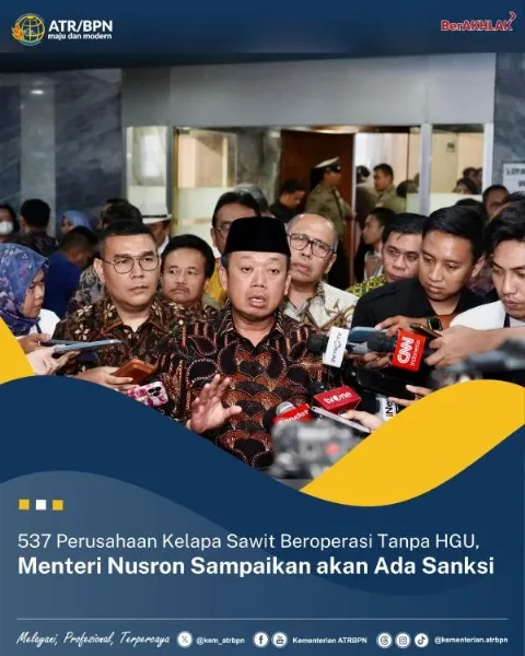 Sanksi Menanti Bagi Perusahaan Kelapa Sawit Beroperasi Tanpa HGU