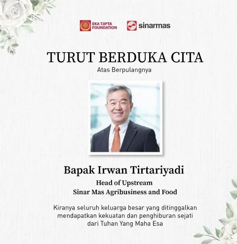 Berita Duka, Direktur Utama Sinar Mas Agro Wafat