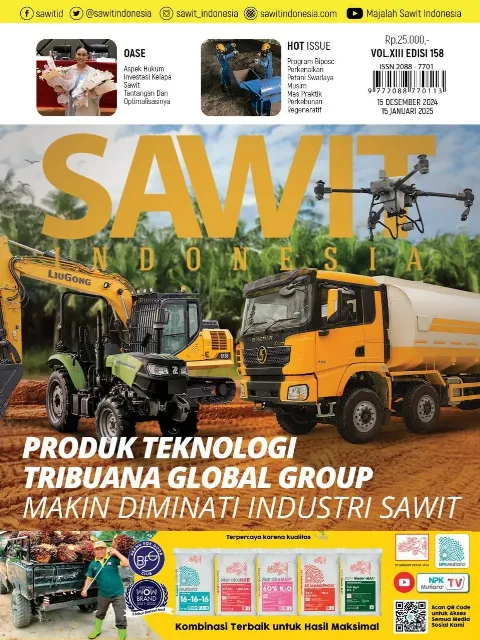 Cover Majalah Sawit Indonesia, Edisi 158