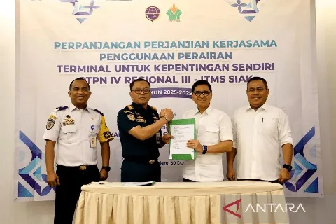 PTPN IV Regional III Menandatangani Perjanjian Penggunaan Perairan dengan KSOP Kelas II Pekanbaru