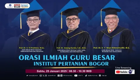 Orasi Ilmiah Guru Besar IPB Prof. Bayu Krisnamurthi Uraikan Inovasi Kebijakan Agribisnis Indonesia Emas 2045