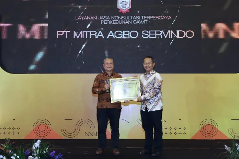 PT Mitra Agro Servindo Dapat Penghargaan Sawit Indonesia Award 2024 di Bidang Konsultasi Jasa Perkebunan