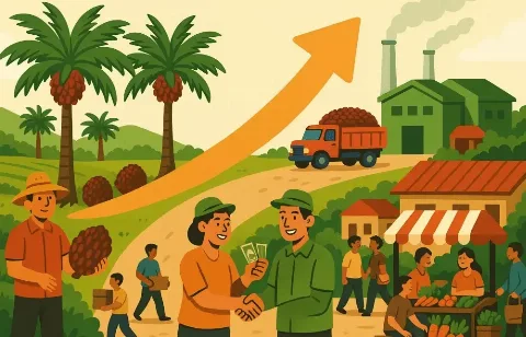50 Kawasan Pedesaan Tertinggal Menjadi Pusat Pertumbuhan Ekonomi Baru Berbasis Kelapa Sawit