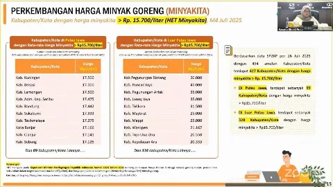 67 Kabupaten dan Kota Berhasil Turunkan Harga Minyakita