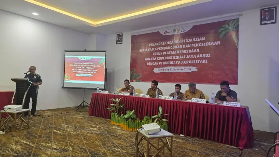 PT Budidaya Agrolestari Menandatangani Perjanjian Kerja Sama Pembangunan dan Pengelolaan Kebun Plasma Kemitraan Dengan Koperasi Binjai Jaya Abadi