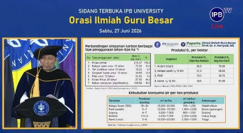 Guru Besar  IPB: Sawit Tidak Boros Air dan Produksi Oksigen Lebih Tinggi