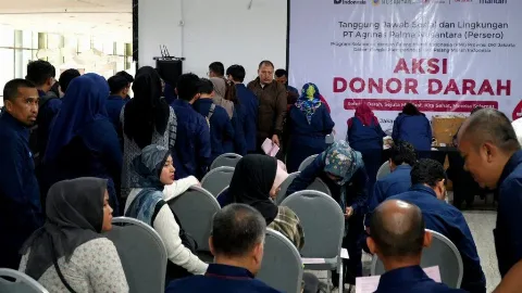 PT Agrinas Palma Nusantara (Persero) Gelar Donor Darah Bersama PMI dan Bank Mandiri
