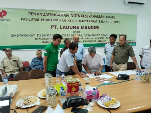PT Laguna Mandiri Sepakati MoU Kemitraan Plasma dengan 4 Desa di Kotabaru
