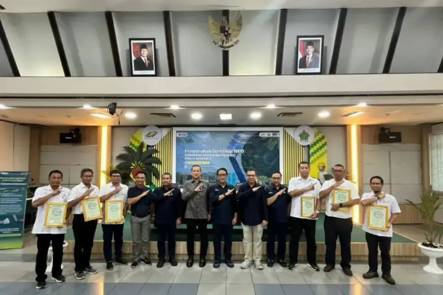 PTPN IV Regional V Meraih enam Sertifikat ISPO untuk Enam Unit Kerja di Kalbar