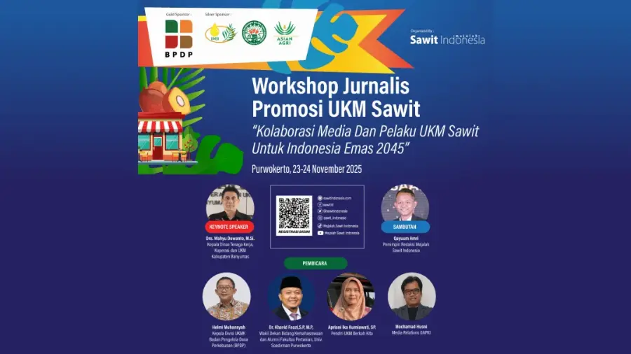 Workshop Jurnalis Promosi UKM Sawit: Kolaborasi Media dan Pelaku UKM Sawit untuk Indonesia Emas 2045