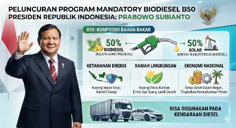 Kamis ini, Presiden Prabowo Akan Resmikan Program B50 di Karawang