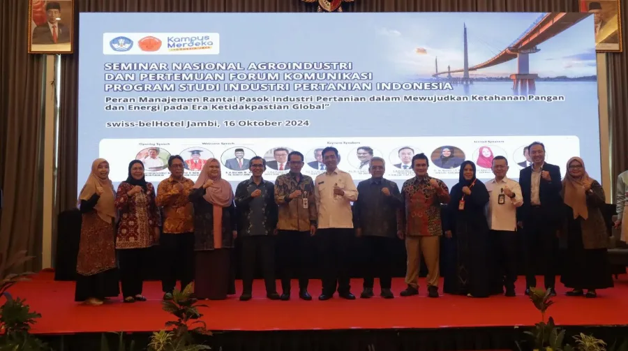 UNJA Gelar Seminar Nasional Bertajuk "Peran Manajemen Rantai Pasok Industri Pertanian dalam Mewujudkan Ketahanan Pangan dan Energi"