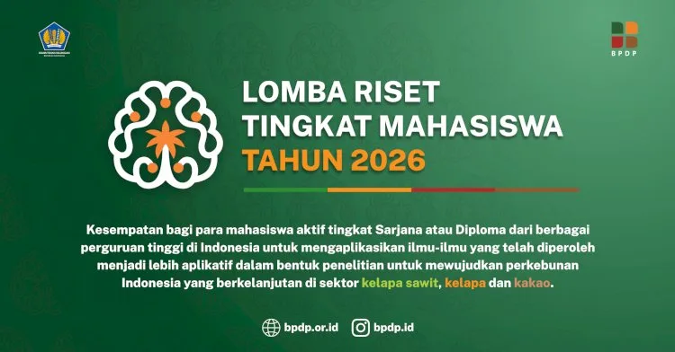 BPDP Danai Riset Mahasiswa untuk Perkuat Inovasi Sawit, Kelapa, dan Kakao