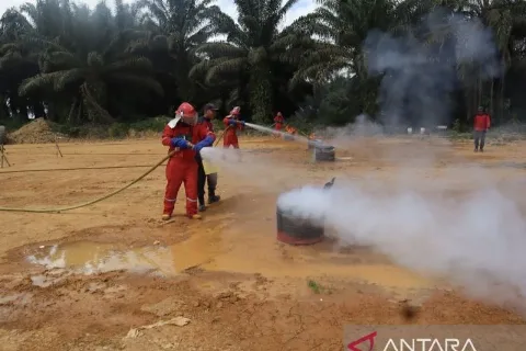PT Hamparan Perkasa Mandiri Gelar Latihan Pengendalian Karhutla Bersama Manggala Agni DAOPS Kalimantan XIII-Sangkima