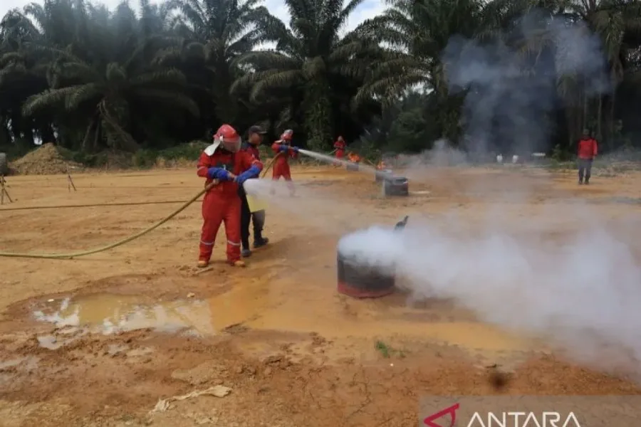 PT Hamparan Perkasa Mandiri Gelar Latihan Pengendalian Karhutla Bersama Manggala Agni DAOPS Kalimantan XIII-Sangkima