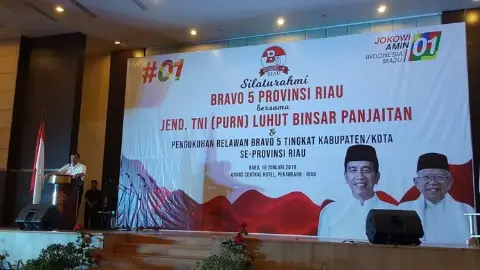 Hadiri Pengukuhan Bravo 5 Riau, Luhut Panjaitan Beberkan Perhatian Jokowi Kepada Sawit