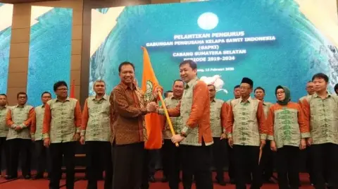 Sah, Alex Sugiarto Dilantik Menjadi Ketua Gapki Sumsel
