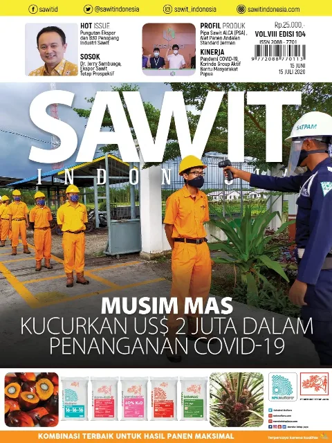 Cover Majalah Sawit Indonesia, Edisi 104, 15 Juni - 15 Juli 2020