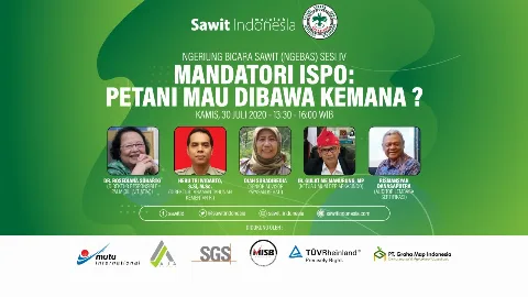 Ngeriung bareng sawit (Ngebas) sesi IV : "Mandatori ISPO : Petani Mau Dibawa Kemana?" (materi pembicara)