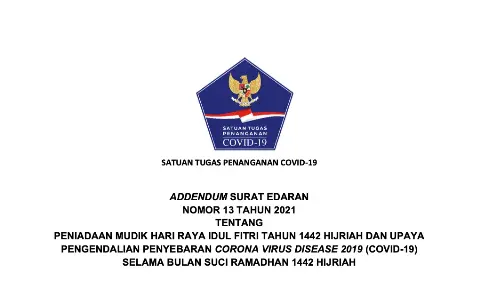Perketat Aturan Perjalanan, Satgas COVID-19 Terbitkan Adendum SE 13 Tahun 2021