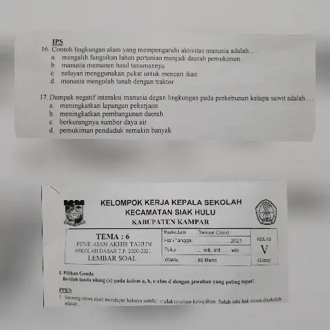 Duh Malunya, Ujian SD di Riau Tampilkan Pertanyaan Memojokkan Sawit