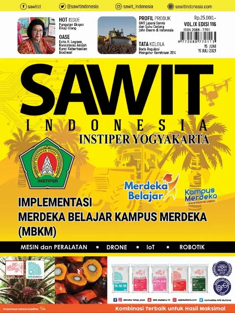 Cover Majalah Sawit Indonesia, Edisi 116 (15 Juni - 15 Juli 2021)