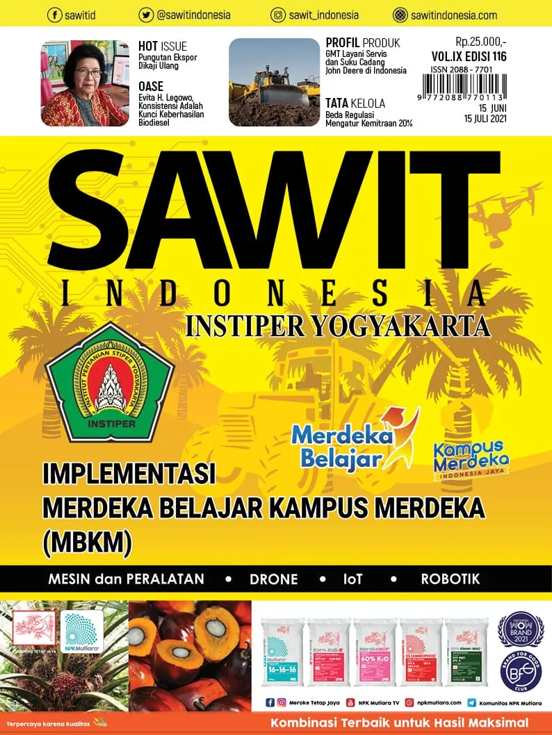 Cover Majalah Sawit Indonesia, Edisi 116 (15 Juni - 15 Juli 2021)