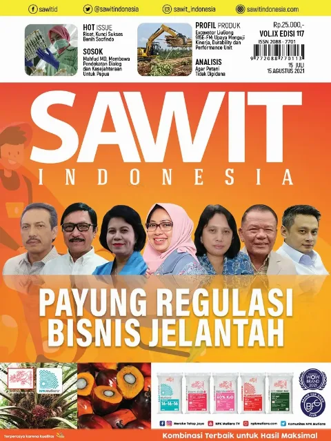 Cover Majalah Sawit Endinesia, Edisi 117, 15 Juli - 15 Agustus 2021