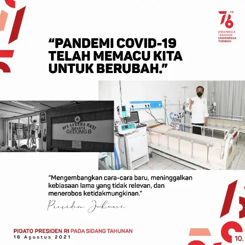 Presiden Jokowi: Pandemi COVID-19 Memacu Bangsa Indonesia untuk Berubah