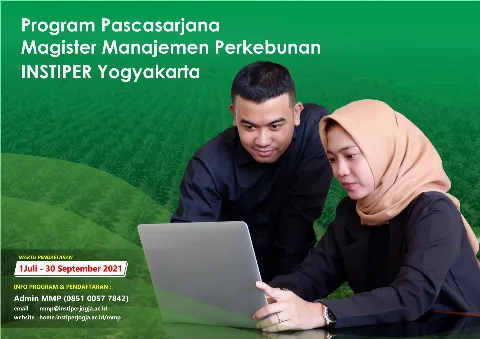 Tingkatkan Kompetensi Diri Dengan Studi Lanjut Di Magister Manajemen Perkebunan (MMP) Instiper