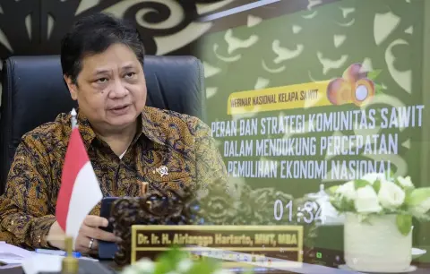 Menko  Airlangga: Kelapa Sawit Harus Dikawal Pemerintah Bersama Masyarakat