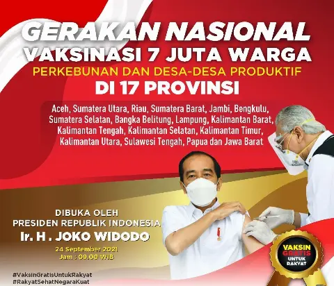 Projo Bidik Vaksinasi 7 juta Warga di Perkebunan Sawit
