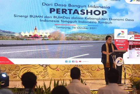 Dorong Pertumbuhan Pertashop, Menteri BUMN Apresiasi UMKM dan BUMDes
