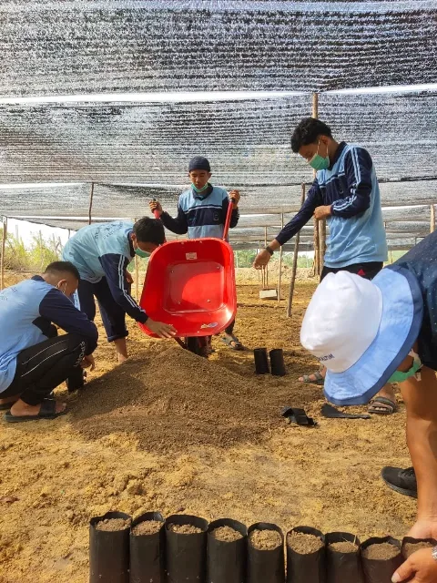 Menggeber Santri Dalam Usaha Kelapa Sawit
