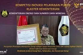 MESDM Terima Penghargaan TOP 45 Inovasi Pelayanan Publik 2021