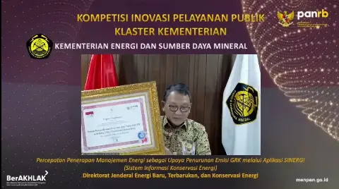 MESDM Terima Penghargaan TOP 45 Inovasi Pelayanan Publik 2021