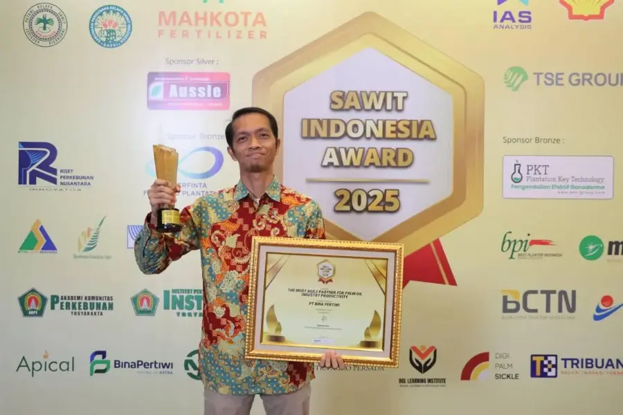 Bina Pertiwi Terima Sawit Indonesia Award 2025, Wujud Solusi Terbaik kepada Partner