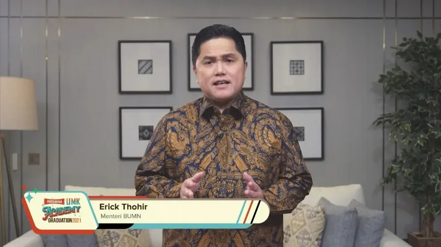 Luluskan 556 Mitra Binaan Jadi UMK Naik Kelas Tahun 2021, Menteri BUMN Apresiasi Capaian Gemilang Pertamina