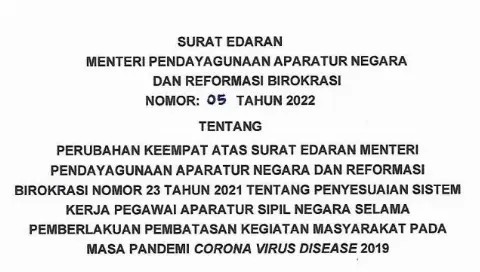 Menteri PANRB: ASN di Daerah PPKM Level 1 WFO 100 Persen